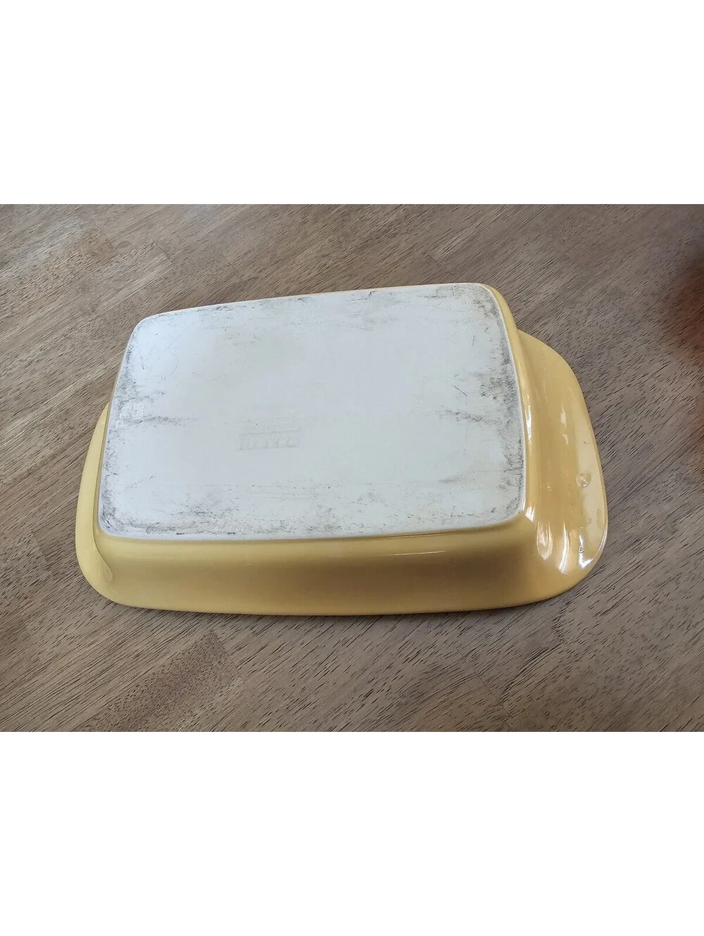 Cerutil Stoneware Mustard Yellow Olive Branch Casserole Baking Dish Portugal